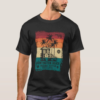 2-seitiger Huntington Beach Surf City Surferstil T-Shirt