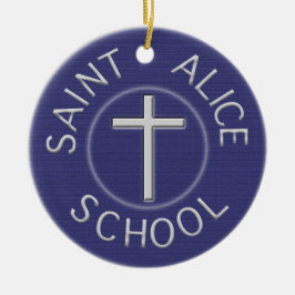 2-seitiger Saint Alice School Trad Patch Keramik Ornament