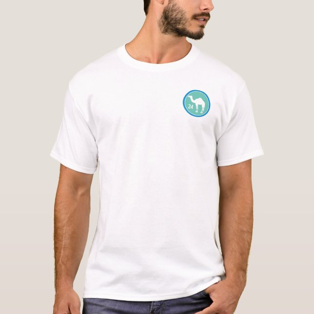 2 seitiges - 24 Stunden Kamel-Kreis Nüchternheits- T-Shirt (Vorderseite)
