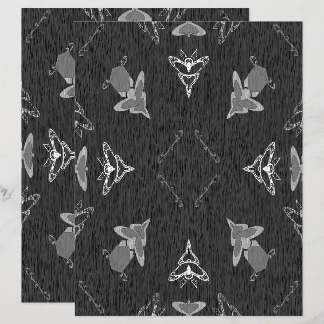 2-seitiges Flying High in B&W Scrapbook Papier (Vorne/Hinten)