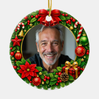 2-seitiges Gedenk-Weihnachts- Keramik Ornament