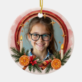 2-seitiges Gedenk-Weihnachts-Warm-Glow-Ornament Keramik Ornament