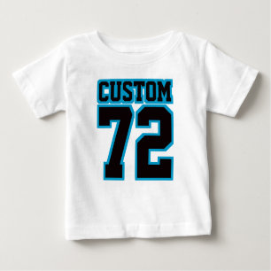 2 SEITWEISS BLACK BLUE One Piece Football Baby Baby T-shirt