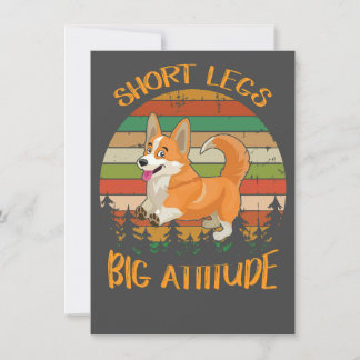 2 Short Legs Big Attitude corgi Einladung