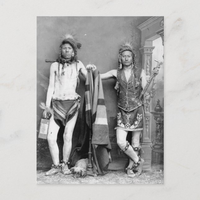 2 Shoshone Men Postkarte (Vorderseite)