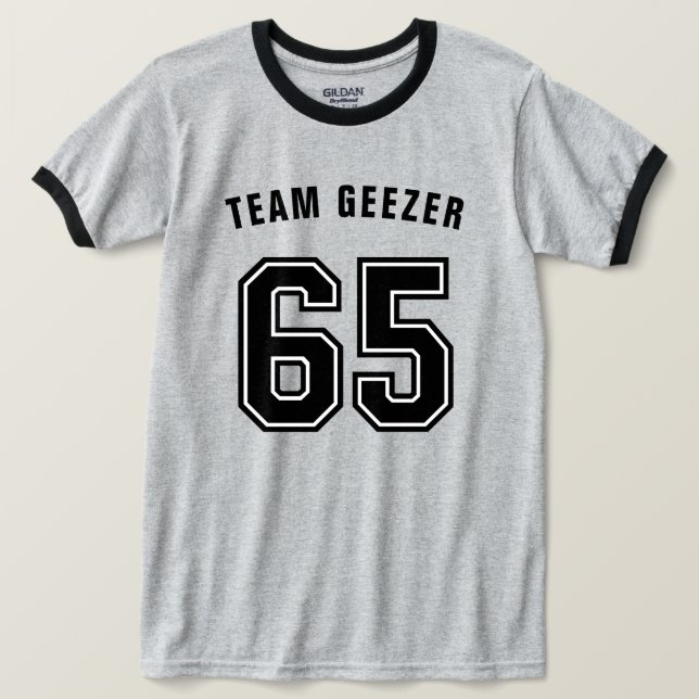 2 Side Number 65 Ringer T-Shirt (Design vorne)