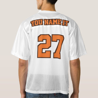 2 Side ORANGE BROWN WHITE Mens Football Jersey