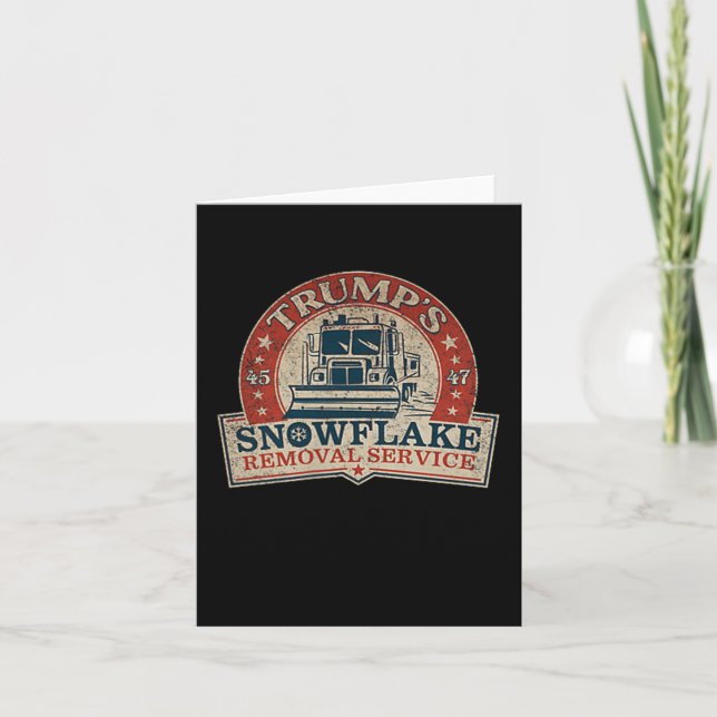 2 Side Trumps Snowflake Removal Service Funny Trum Karte (Vorderseite)
