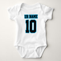 2 Side WHITE BLACK BLUE Bodysuit Football Jersey
