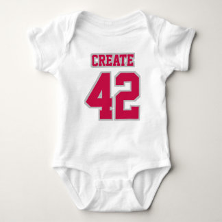 2 Side WHITE CRIMSON SILVER Football Jersey Outfit Baby Strampler