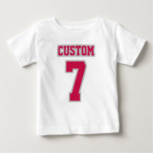 2 Side White CRIMSON SILVER Tutu Fußball Babywäs Baby T-shirt