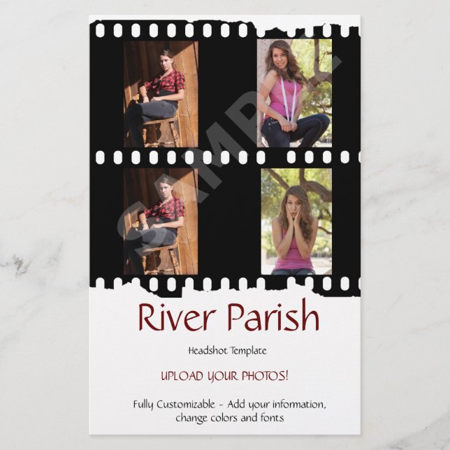 2 Sided Afforable Actor Headshot Card Flyer (Vorne)