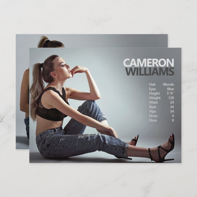 2 Sided Model Actor Promotion Postkarte (Vorne/Hinten)