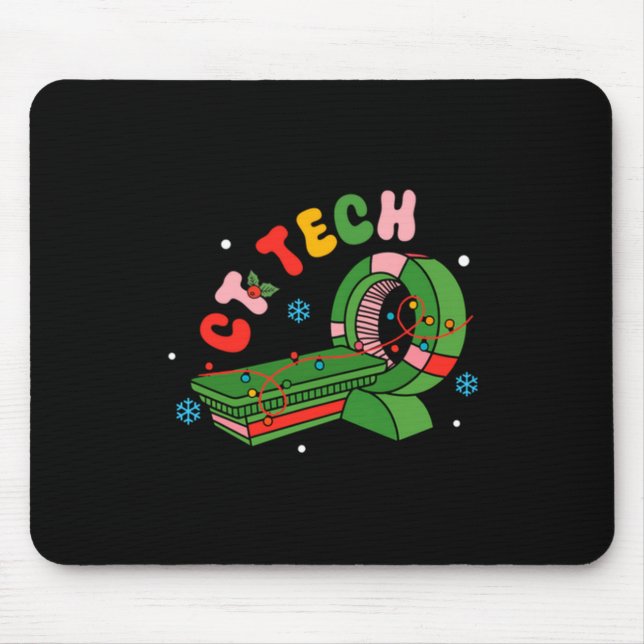 (2 Sided) Santa's Favorite Ct Tech Christmas Techn Mousepad (Vorne)