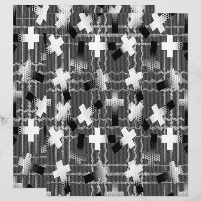 2-Sided Sown in Faith Grayscale Scrapbook Paper (Vorne/Hinten)