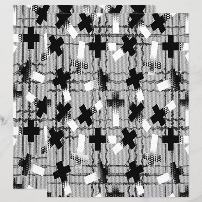 2-Sided Sown in Faith Lt Grayscale Scrapbook Page (Vorne/Hinten)