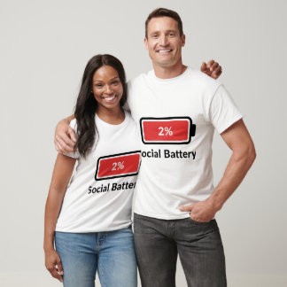 2% soziale Batterie T-Shirt