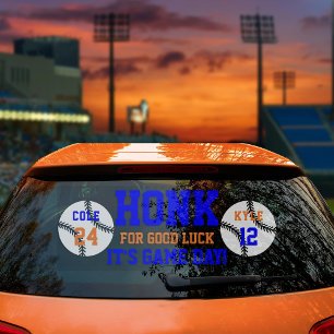 2 Spieler Baseball Game Day Back Window Cloning Fensteraufkleber