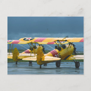 2 Stearman Postcard Postkarte