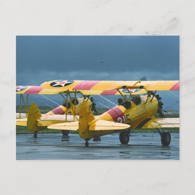 2 Stearman Postcard Postkarte (Vorderseite)