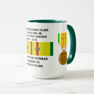2 STERNE SAILOR VIETNAM KRIEG TASSE