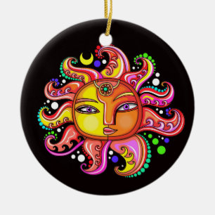 #2 Sunface Lila Eyes Ornament - Geschenk - Gefalle