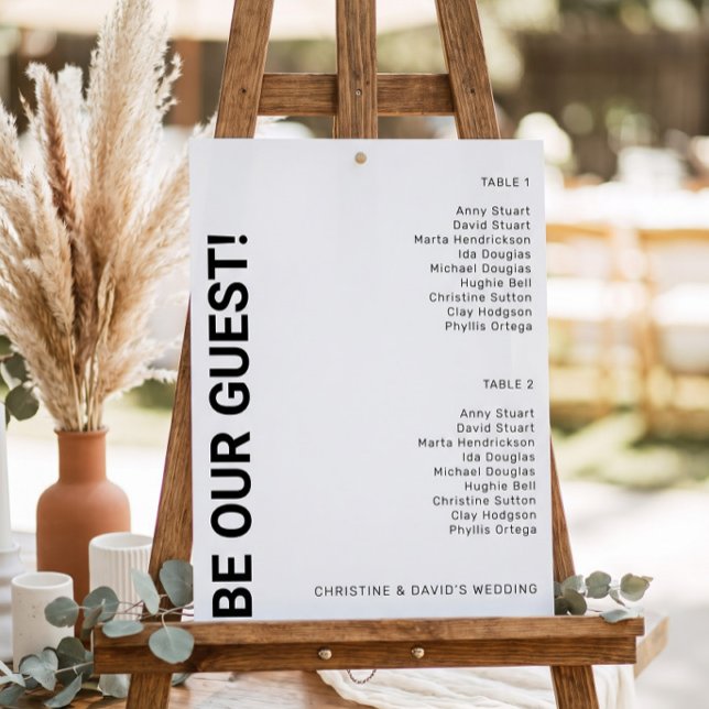 2 Tabelle Einfaches White Wedding Chart Poster (Von Creator hochgeladen)