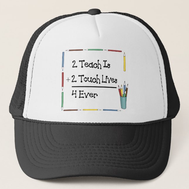 2 Teach ist 2 Touch-Leben 4 überhaupt Truckerkappe (Vorderseite)