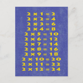#2 Times Table Sammlung Postcard Postkarte