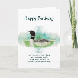 2 Timothy 1:12 Christliche Schrift Geburtstag Leer Karte