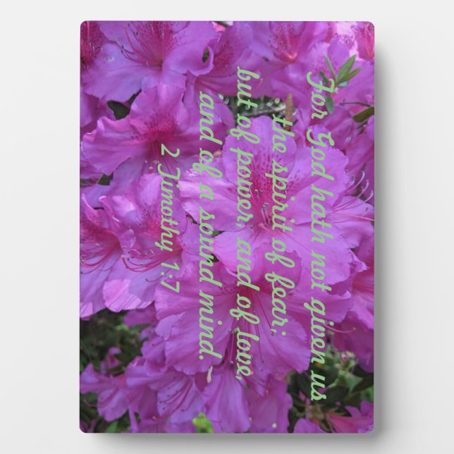 2 Timothy 1:7 Denn Gott hat uns den Geist nicht ge Fotoplatte (Vorderseite)