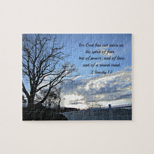 2 Timothy 1:7 Denn Gott hat uns den Geist nicht ge Puzzle (Horizontal)