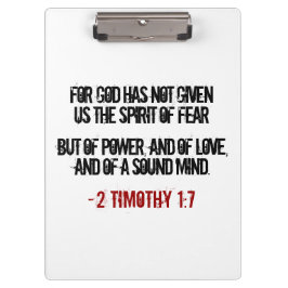 2 Timothy 1:7 Geschenke Klemmbrett
