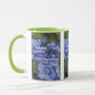 2 Timothy 1:7 KJV Bible Scripture Pic Two-Tone Tasse