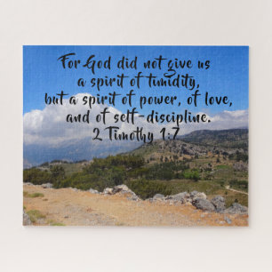 2 Timothy 1:7 Landschaft Custom Bible Verse Puzzle