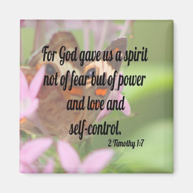 2 Timothy 1:7 Magnet (Vorne)