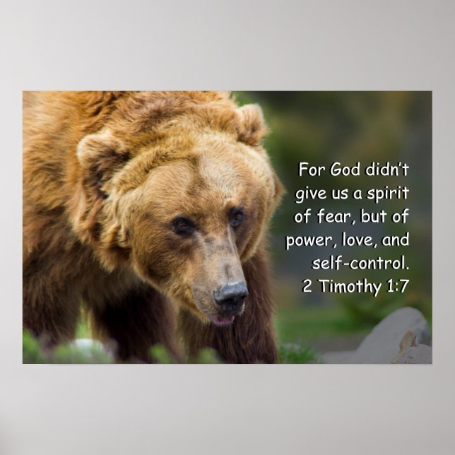 2 Timothy 1:7 Poster (Vorne)