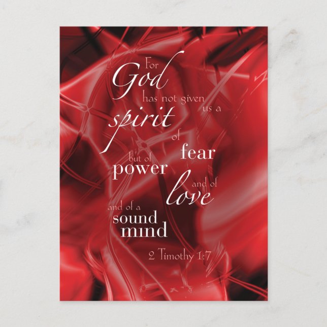 2 Timothy 1:7 Postkarte (Vorderseite)