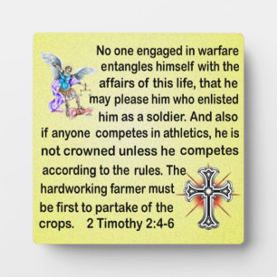 2 Timothy 2:4-6 Fotoplatte