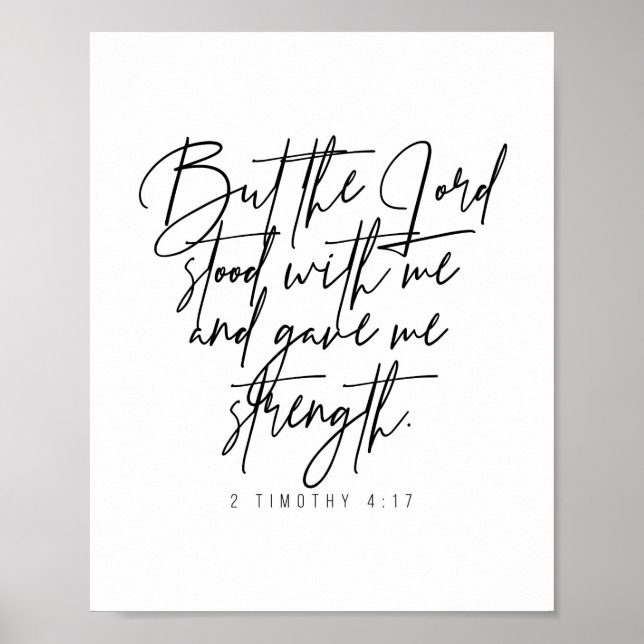 2 Timothy 4:17 Poster (Vorne)