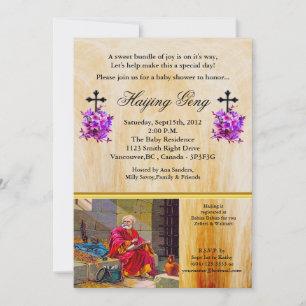 2 Timothy 4:6-8 Ich habe eine Babydusche fertig ge Einladung