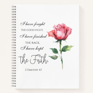 2 Timothy 4:7 - Ich habe den guten Kampf gekämpft Notizbuch