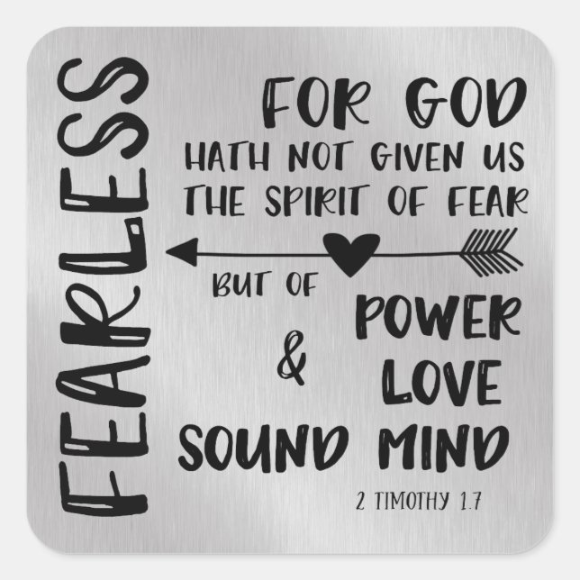 2 Timothy Bible Verse Quadratischer Aufkleber (Vorderseite)