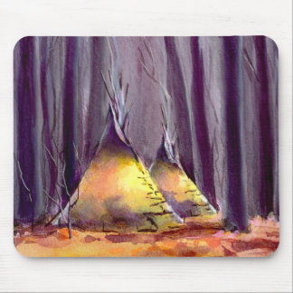 2 TIPIS VON SHARON SHARPE IM WALD MOUSEPAD