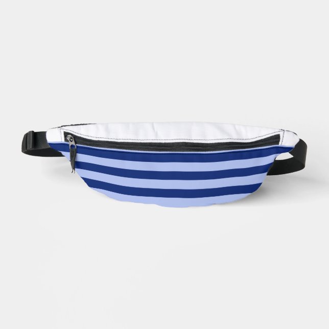 2-Ton-Blau-Streifen Bauchtasche (Vorderseite)
