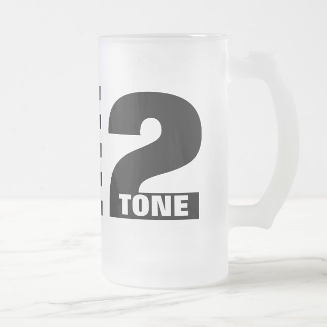 2 Ton-Tasse Mattglas Bierglas (Rechts)