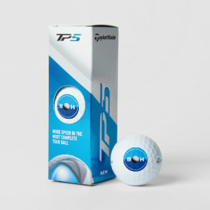 2-Tone Blue Monogramm zur Identifizierung von Golf Golfball