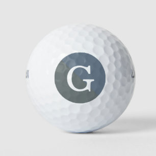 2 Tone Diagonal Initial Monogramm Golfball