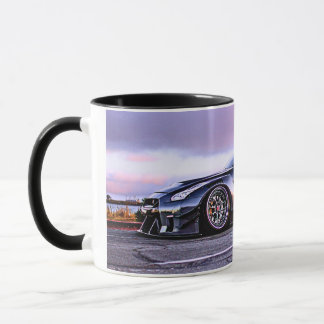 2 Töne Fantasy-Sportwagen auf der Tasse für Schwar