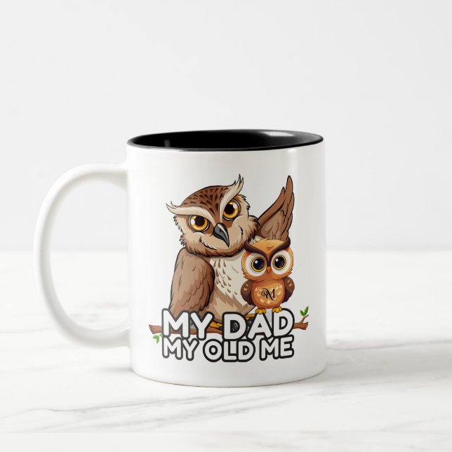 2-Tone Tasse 11oz : Mein Vater My Old Me (schwarz) (Links)